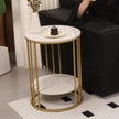 White Marble Side Table - handmade