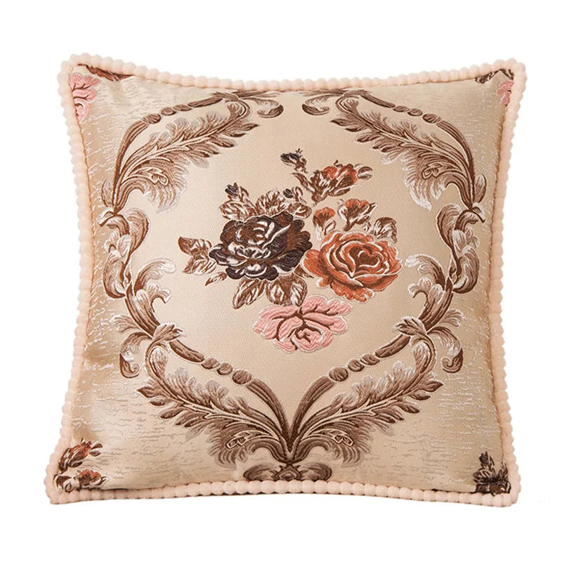 Luxury Embroidered Cushion Cover - handmade