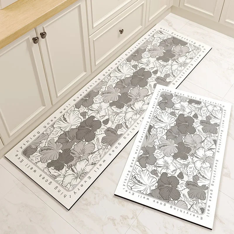 Oil-Proof Leather Kitchen Carpet - handmade