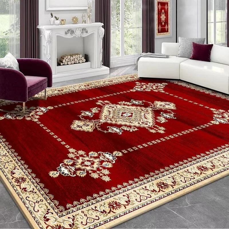 Large Persian-Style Rug – Soft Washable Mat for Lounge & Home Decor