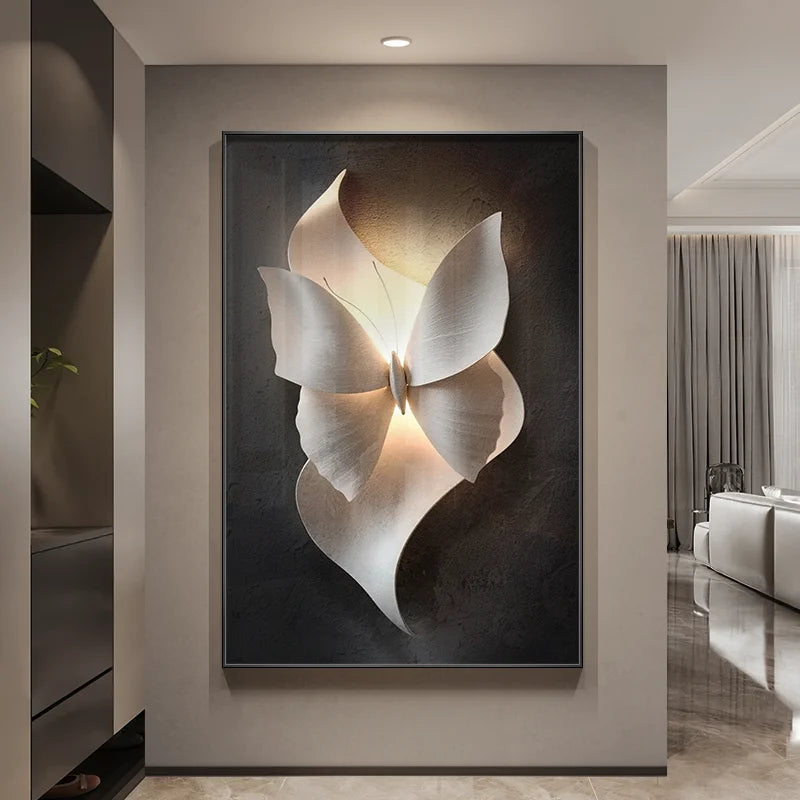 Butterfly LED Wall Mural Lamp - handmade