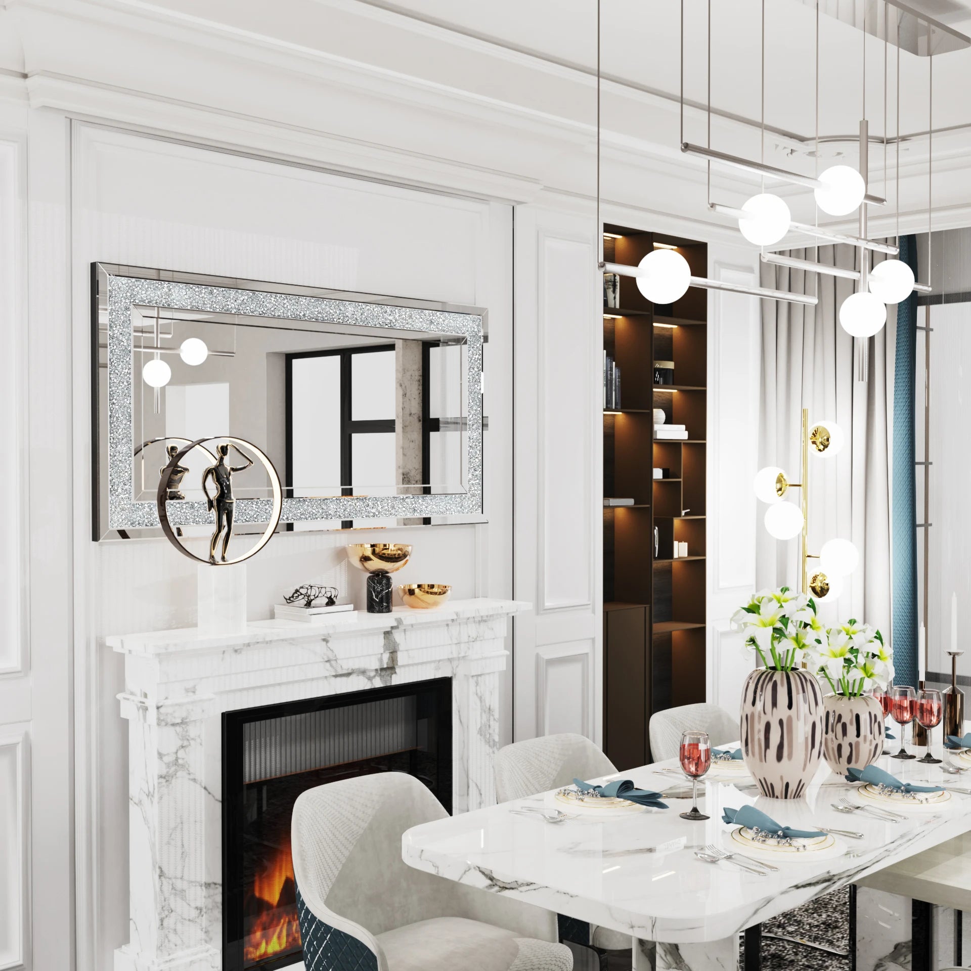 Beveled Glass Wall Mirror - handmade