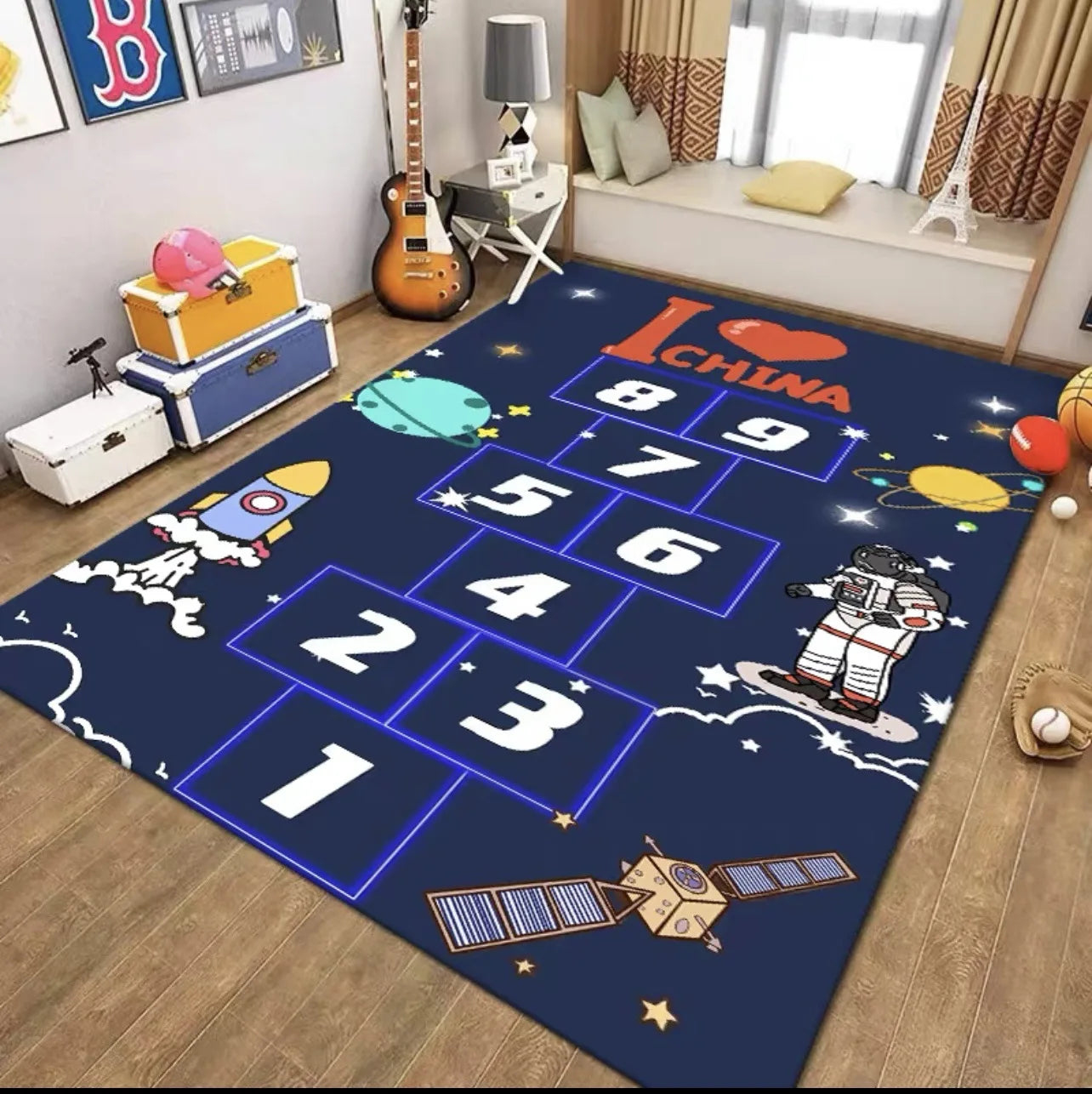 Cartoon Hopscotch Play Mat - handmade
