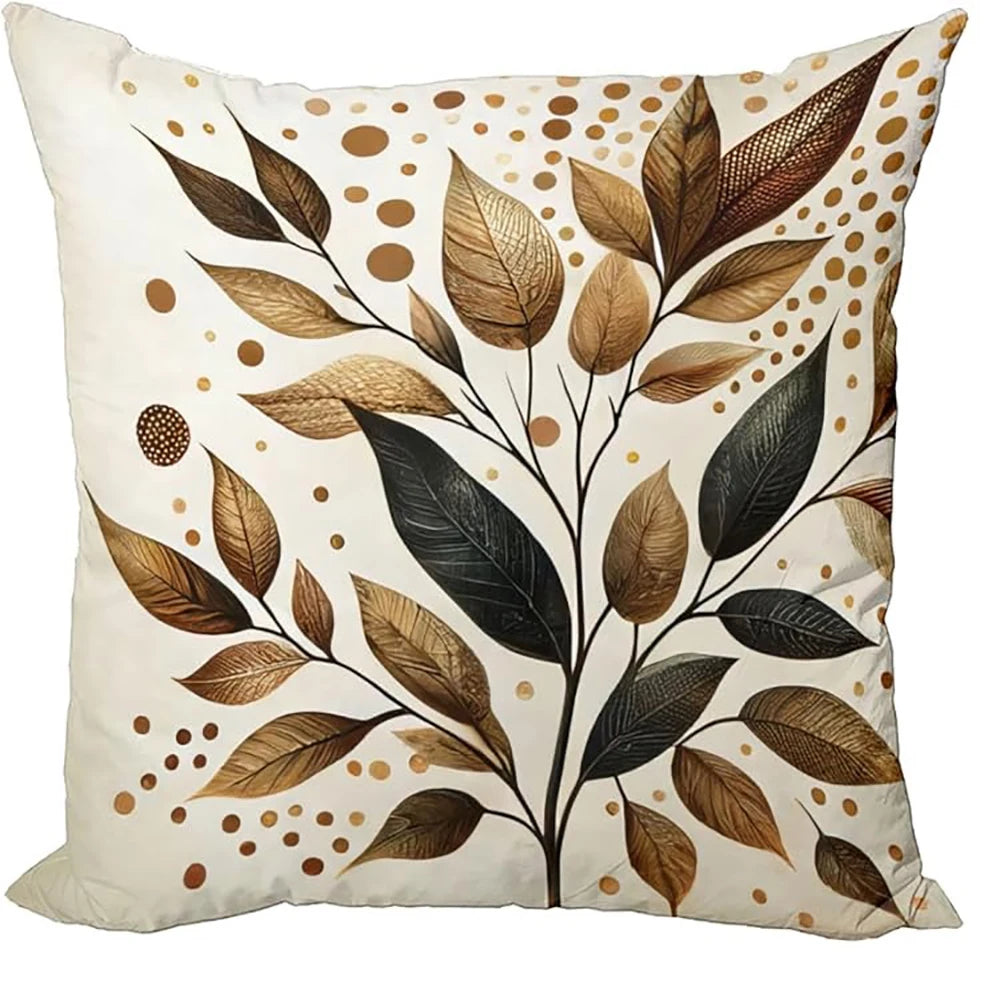 Leaf Shadows Cushion Cover - handmade