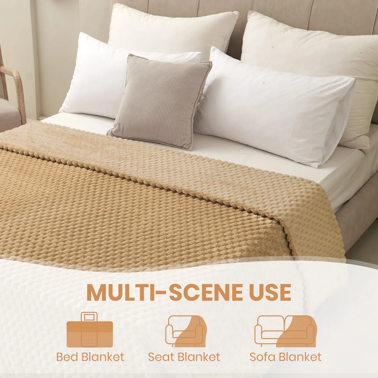 Soft Plush Fleece Blanket - handmade