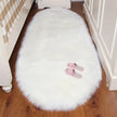 Oval Furry Plush Carpet - handmade