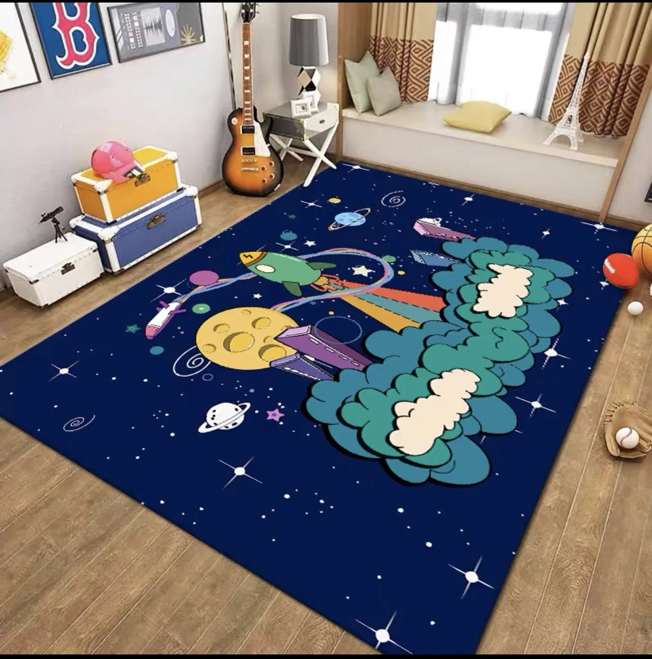 Cartoon Hopscotch Play Mat - handmade