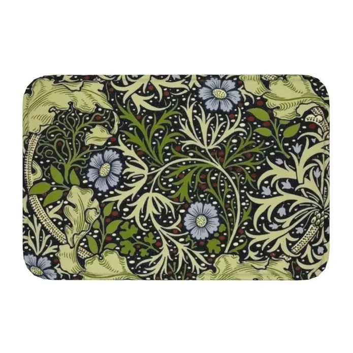 William Morris Floral Doormat - handmade