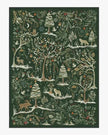 Iris Apfel Protea Green Living Room Rug - handmade