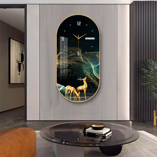 Nordic Luxury Silent Wall Clock - handmade