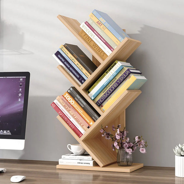 Rustic Standing Tree Bookshelf - handmade