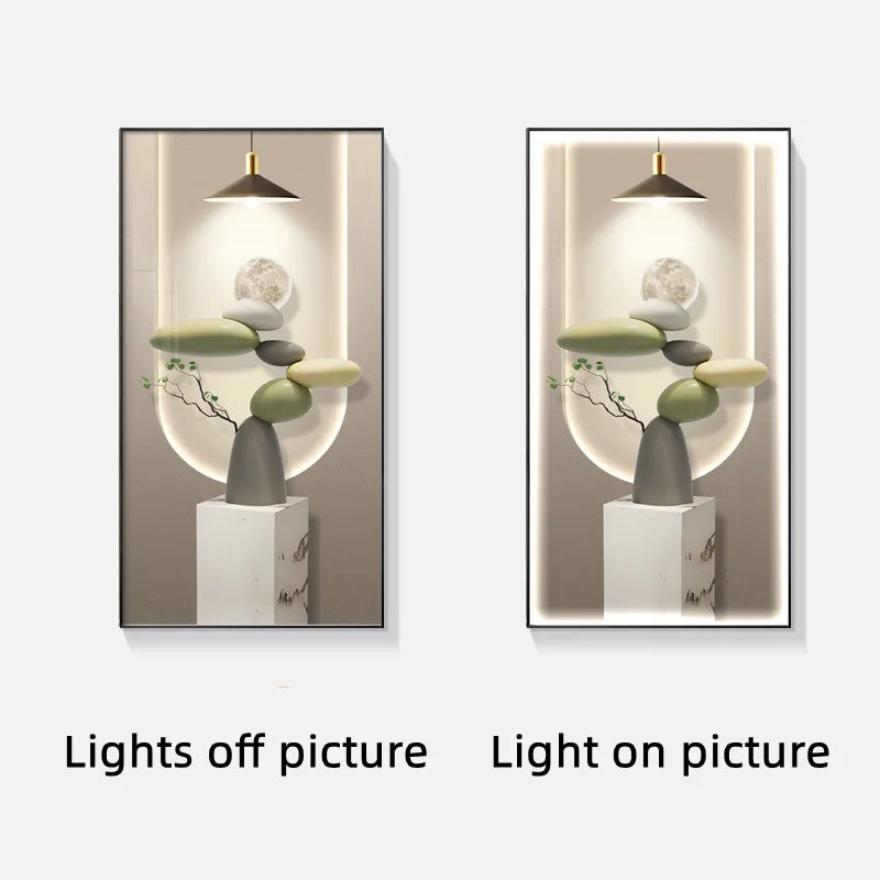 Crystal Painting LED Wall Lamp - handmade