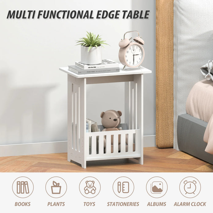 White Modern Bedside Cabinet - handmade