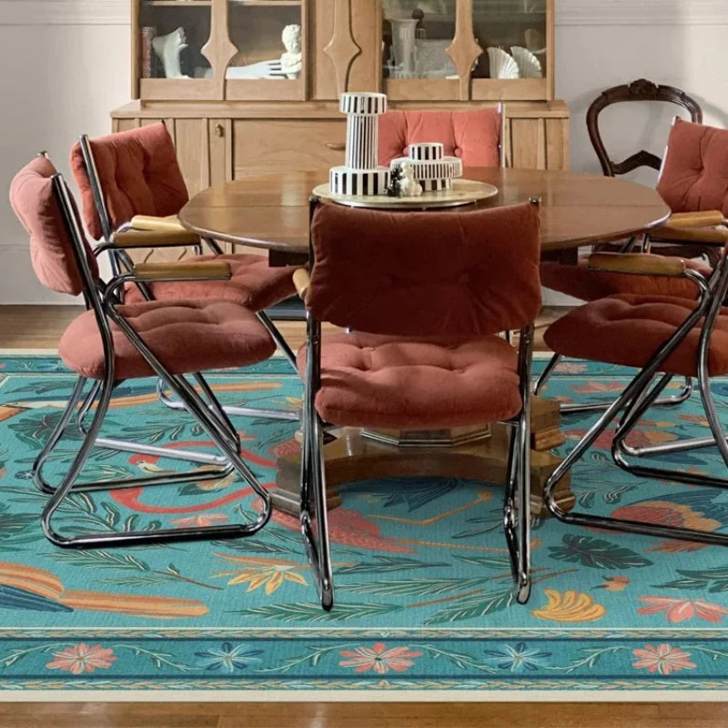 Bohemian Vintage Floral Rug - handmade