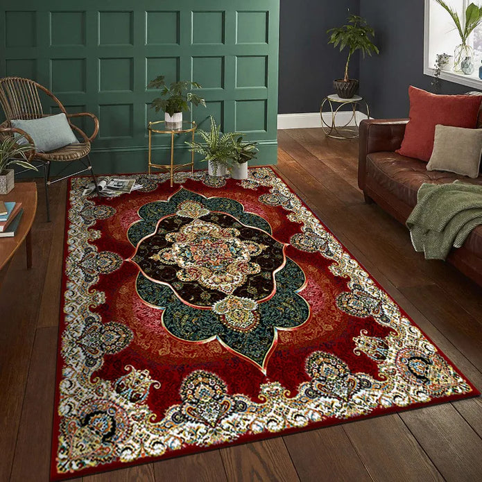 Bohemia Deluxe Living Room Rug – Bohemia Living Room Rugs offer a perfect blend of style and functionality for your home or commercial spaces. Crafted from 100% polyester with a mo