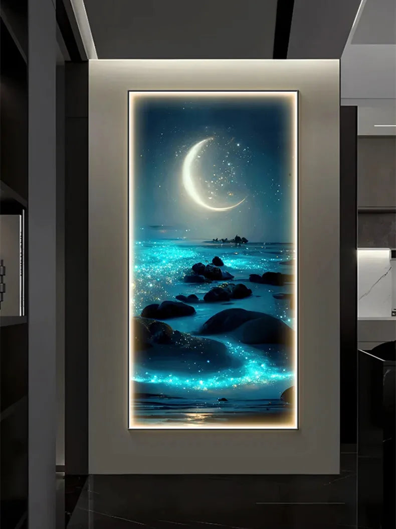 Moon LED Corridor Wall Lamp - handmade