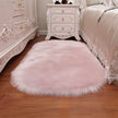 Oval Furry Plush Carpet - handmade