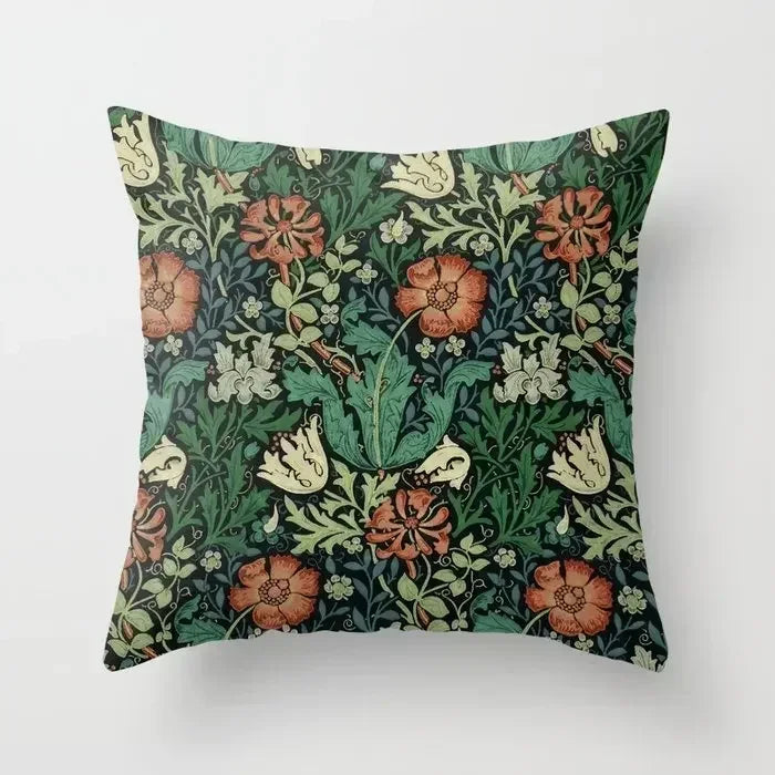Vintage Flower Pillow Cover - handmade