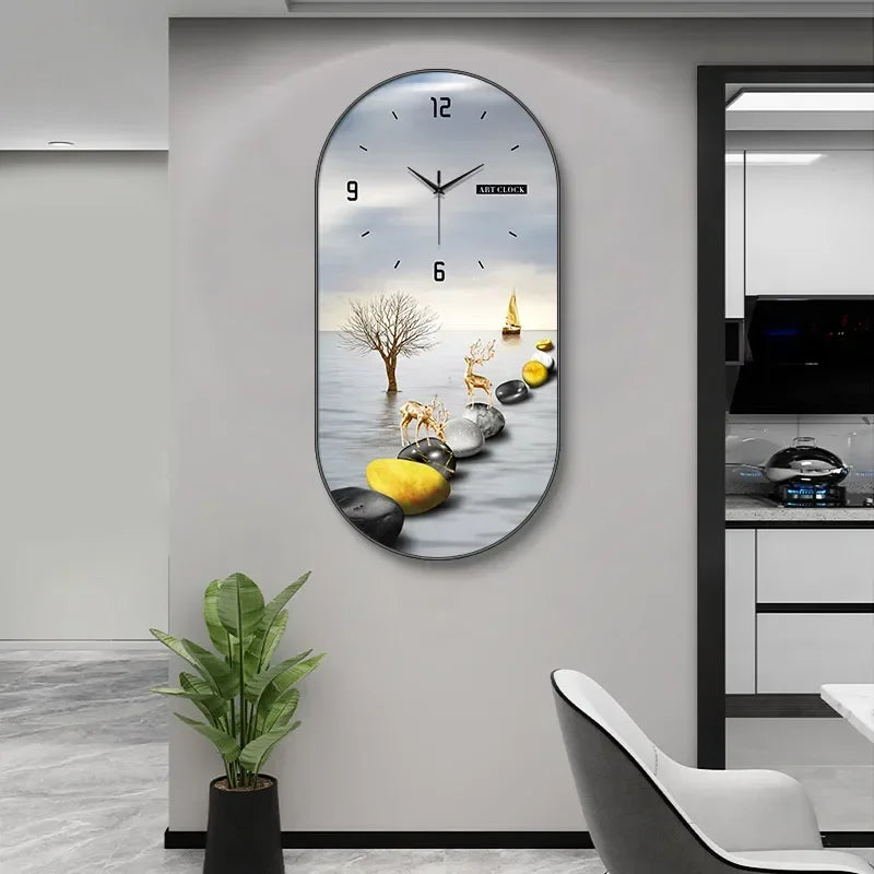 Nordic Luxury Silent Wall Clock - handmade