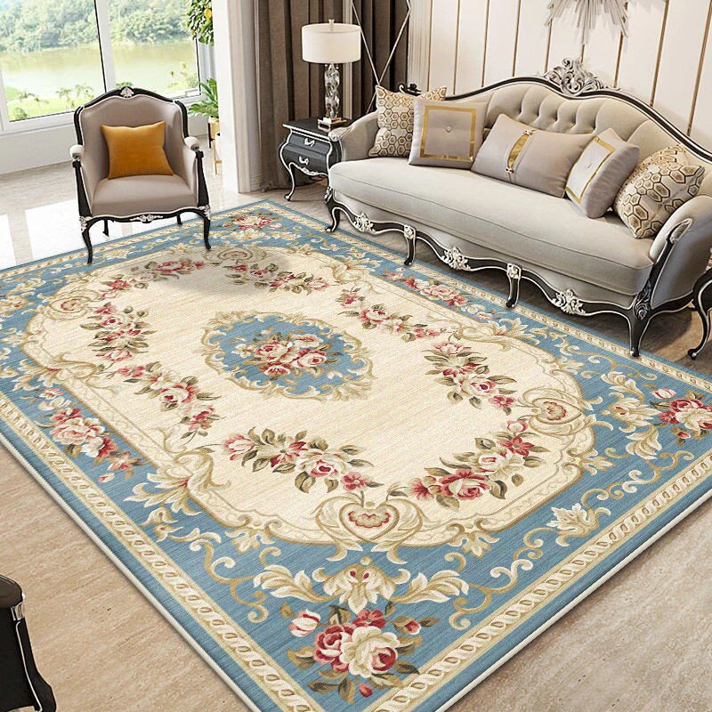 European Luxury Flower Rug - handmade