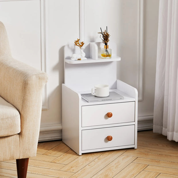 Wooden Nightstand with Drawers - handmade