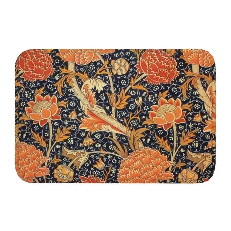 William Morris Floral Doormat - handmade