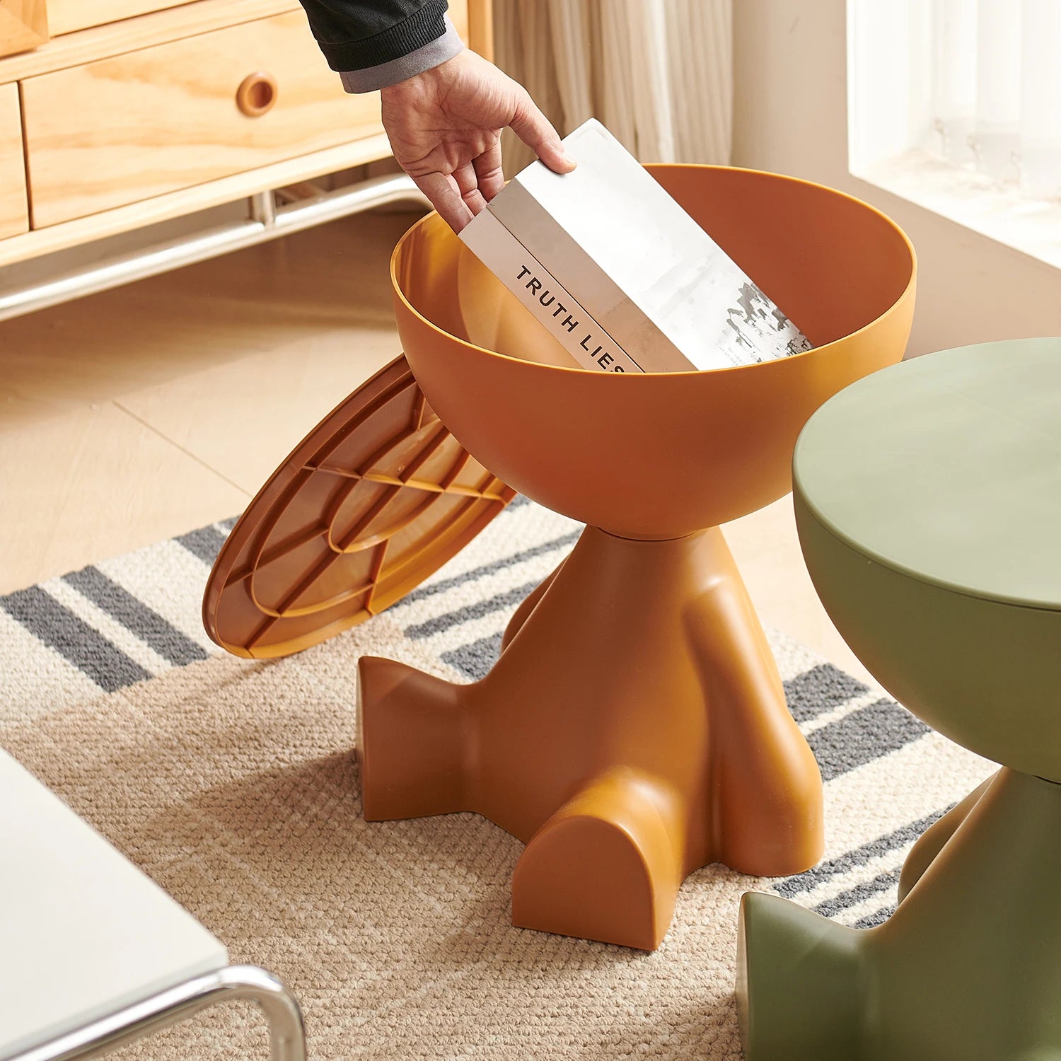 Modern Round Coffee Table - handmade