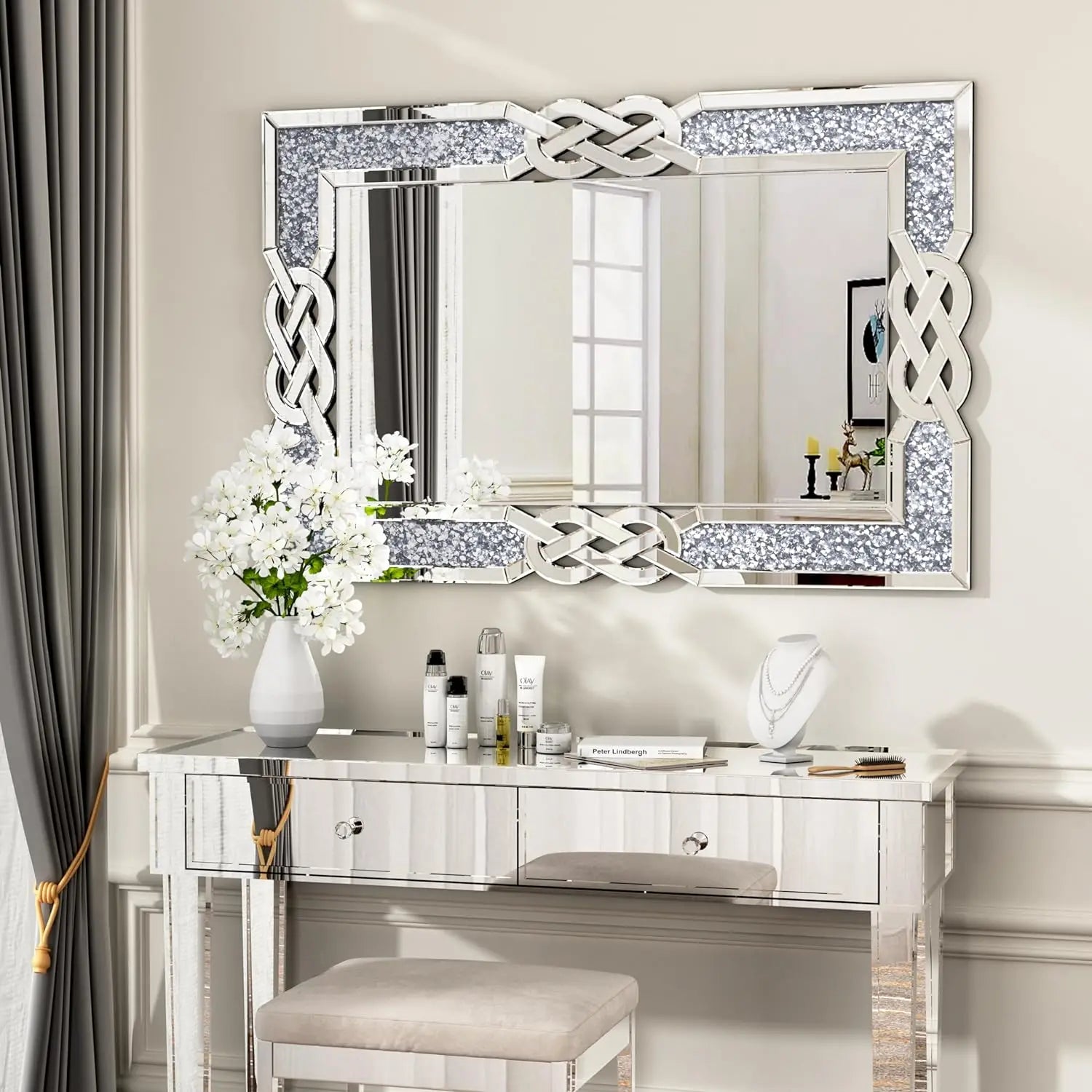 Silver Wall Mirror - handmade