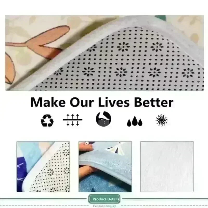 Cartoon Game Kids Room Rug - handmade