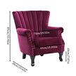 Vintage Velvet Wingback Chair - handmade