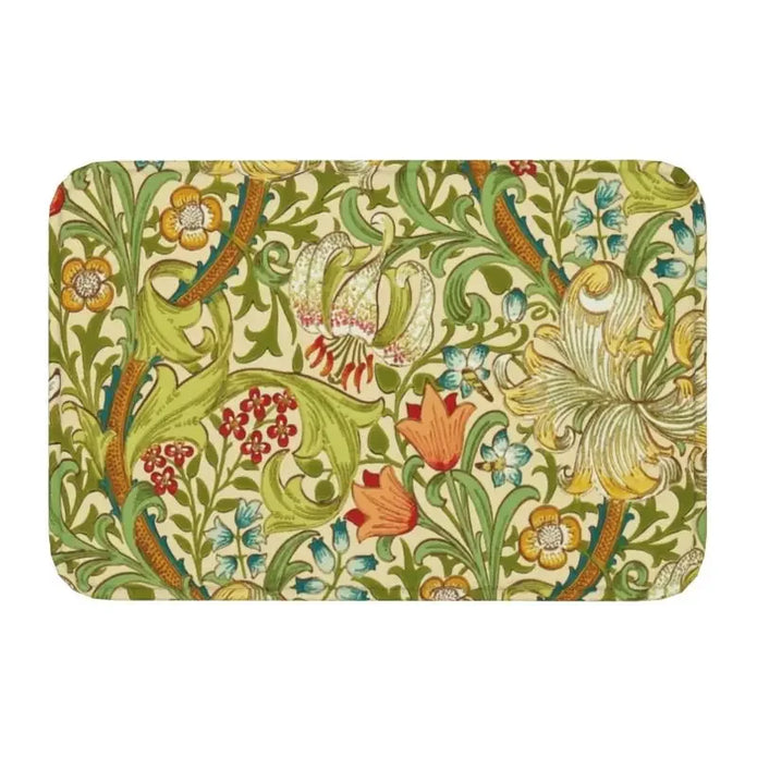 William Morris Floral Doormat - handmade