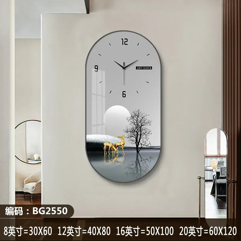 Nordic Luxury Silent Wall Clock - handmade