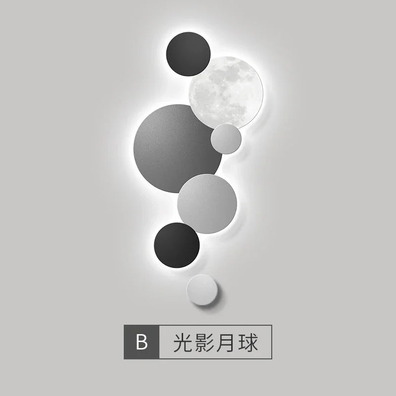 Modern LED Wall Lamp Painting - handmade