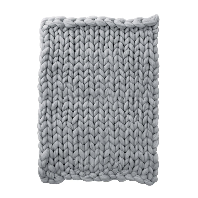 Chunky Knit Throw Blanket - handmade