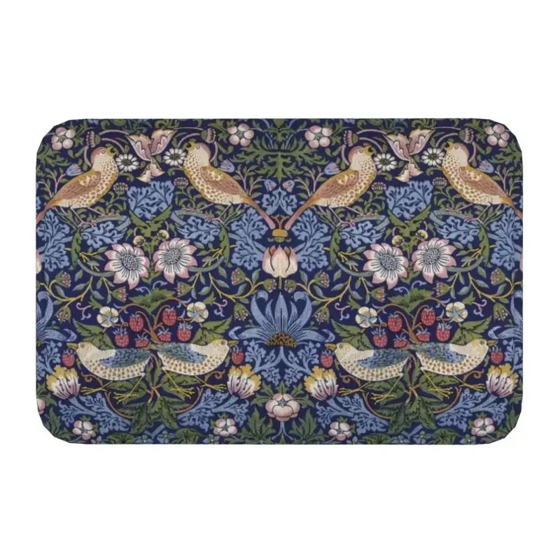 William Morris Floral Doormat - handmade
