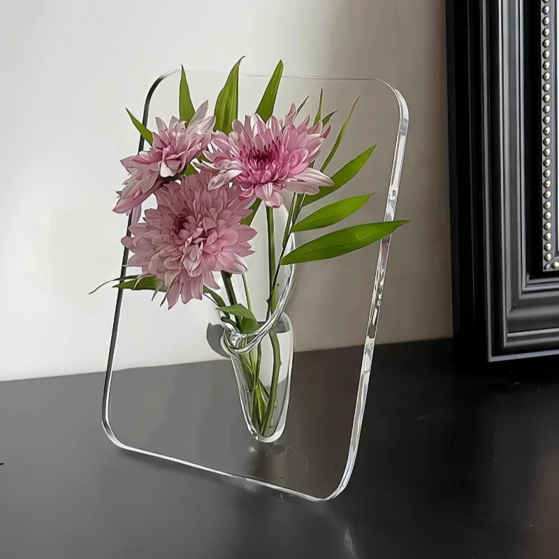 Acrylic Photo Frame Vase - handmade