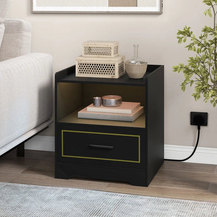 LED Nightstand Table - handmade