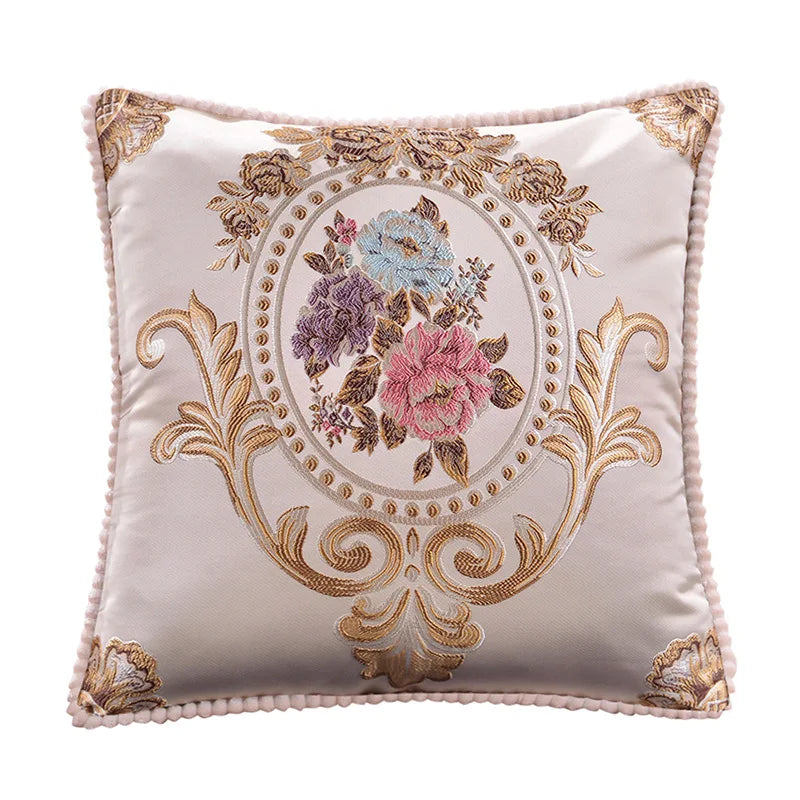Luxury Embroidered Cushion Cover - handmade