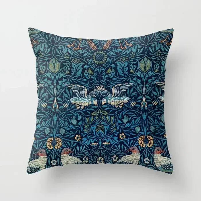 Vintage Flower Pillow Cover - handmade