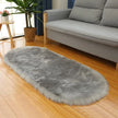 Oval Furry Plush Carpet - handmade