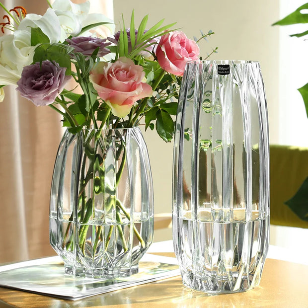 Transparent Glass Vase - handmade