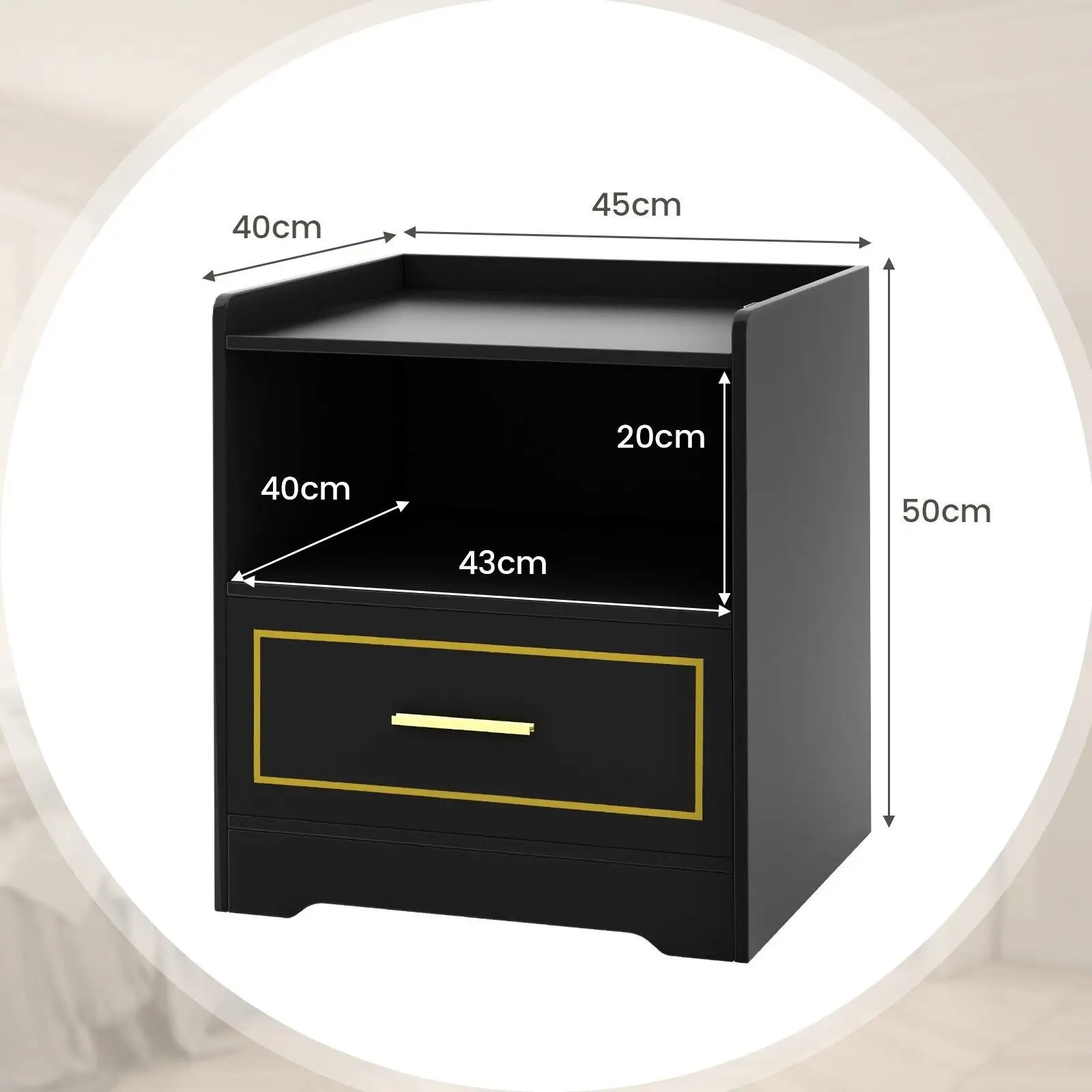 LED Nightstand Table - handmade