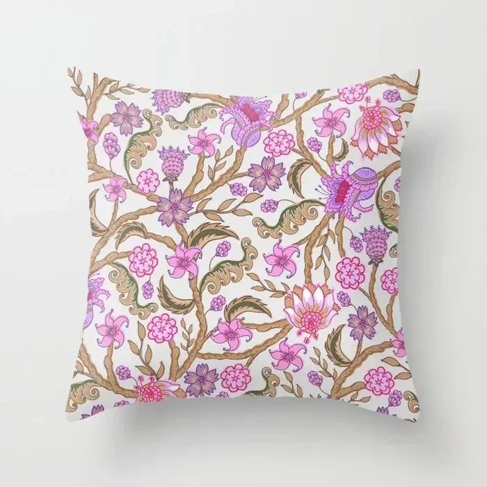 Vintage Flower Pillow Cover - handmade