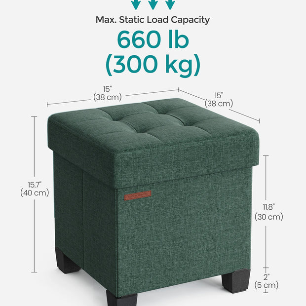 Foldable Storage Ottoman - handmade