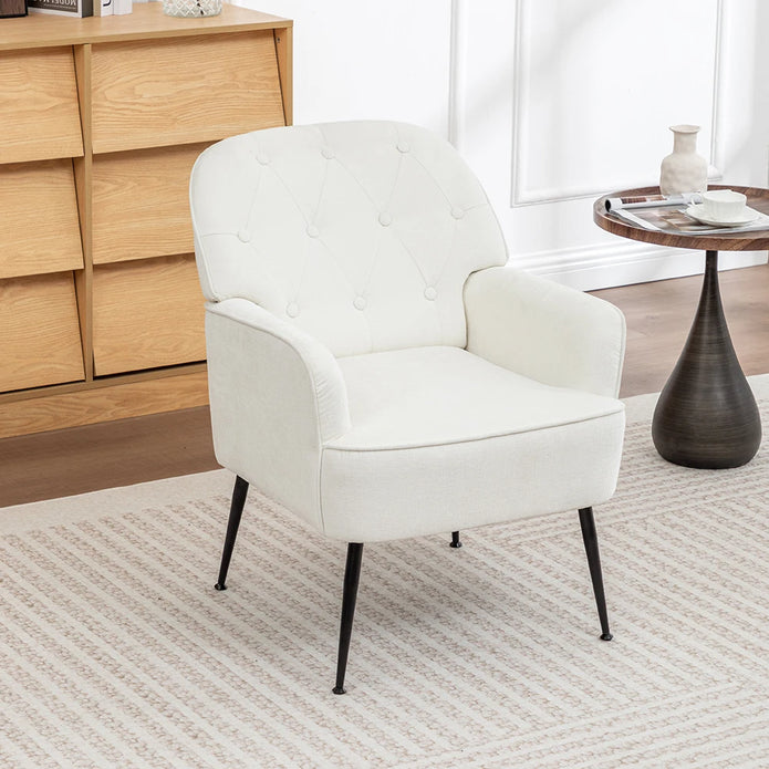 Modern classic upholstered lounge chair living room bedroom single sofa dressing chair - handmade