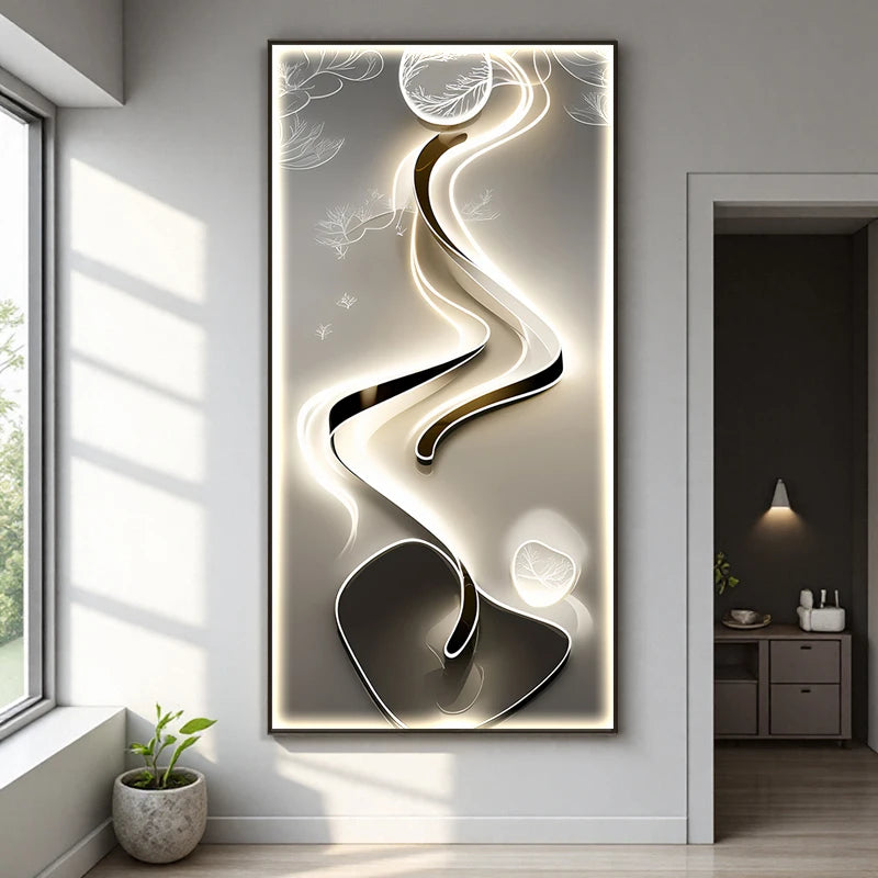 Crystal Painting LED Wall Lamp - handmade