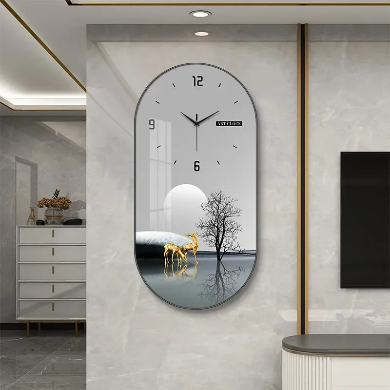 Nordic Luxury Silent Wall Clock - handmade