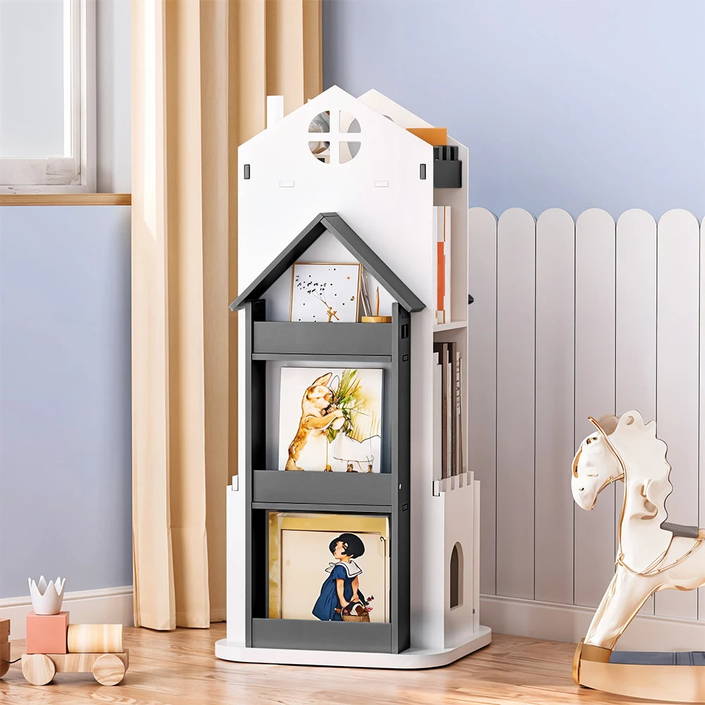 Rotating Kids Bookshelf - handmade