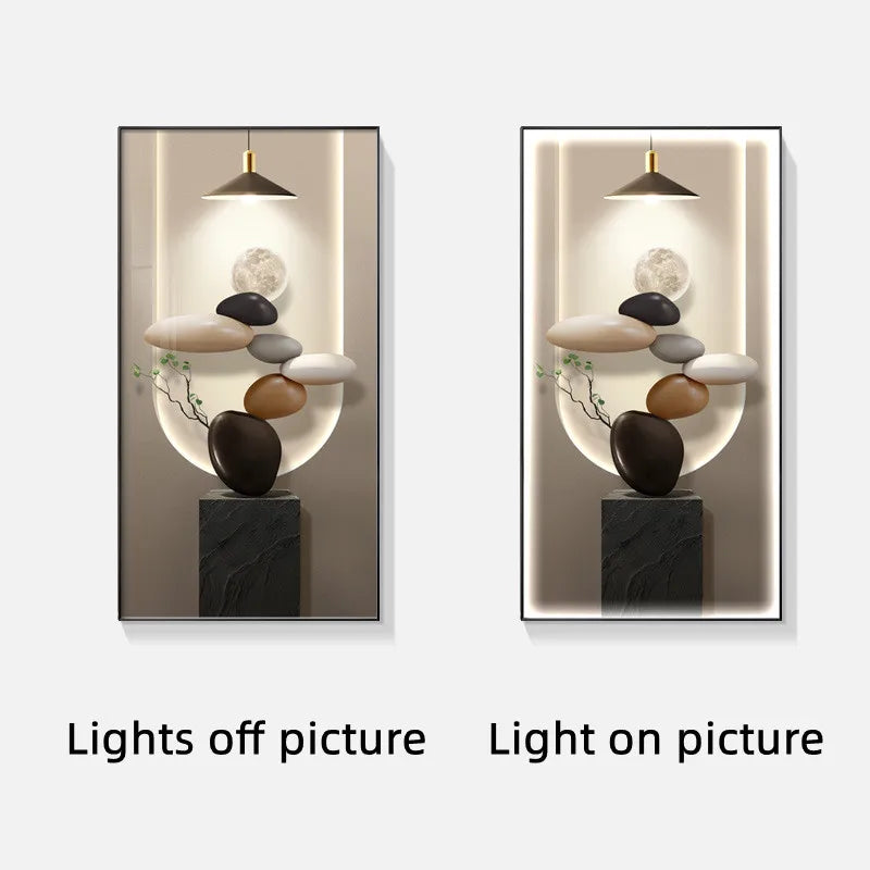 Crystal Painting LED Wall Lamp - handmade