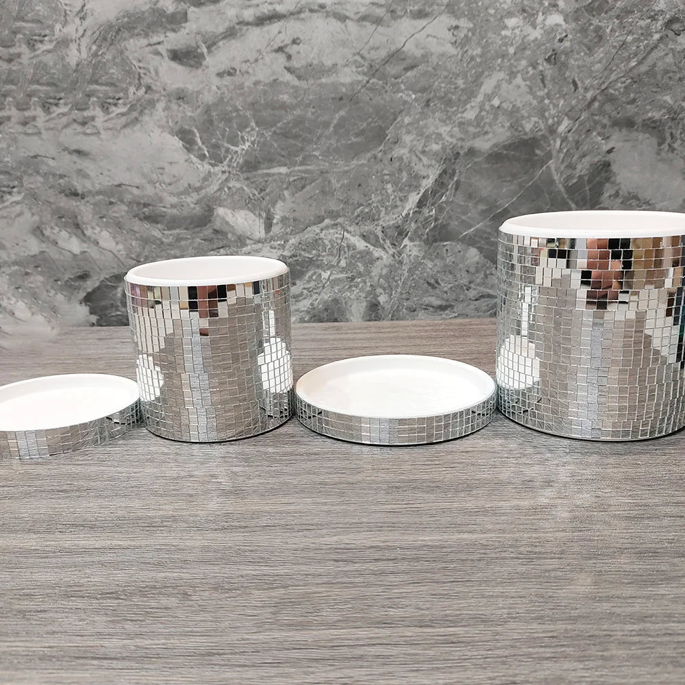 Disco Ball Planter - handmade